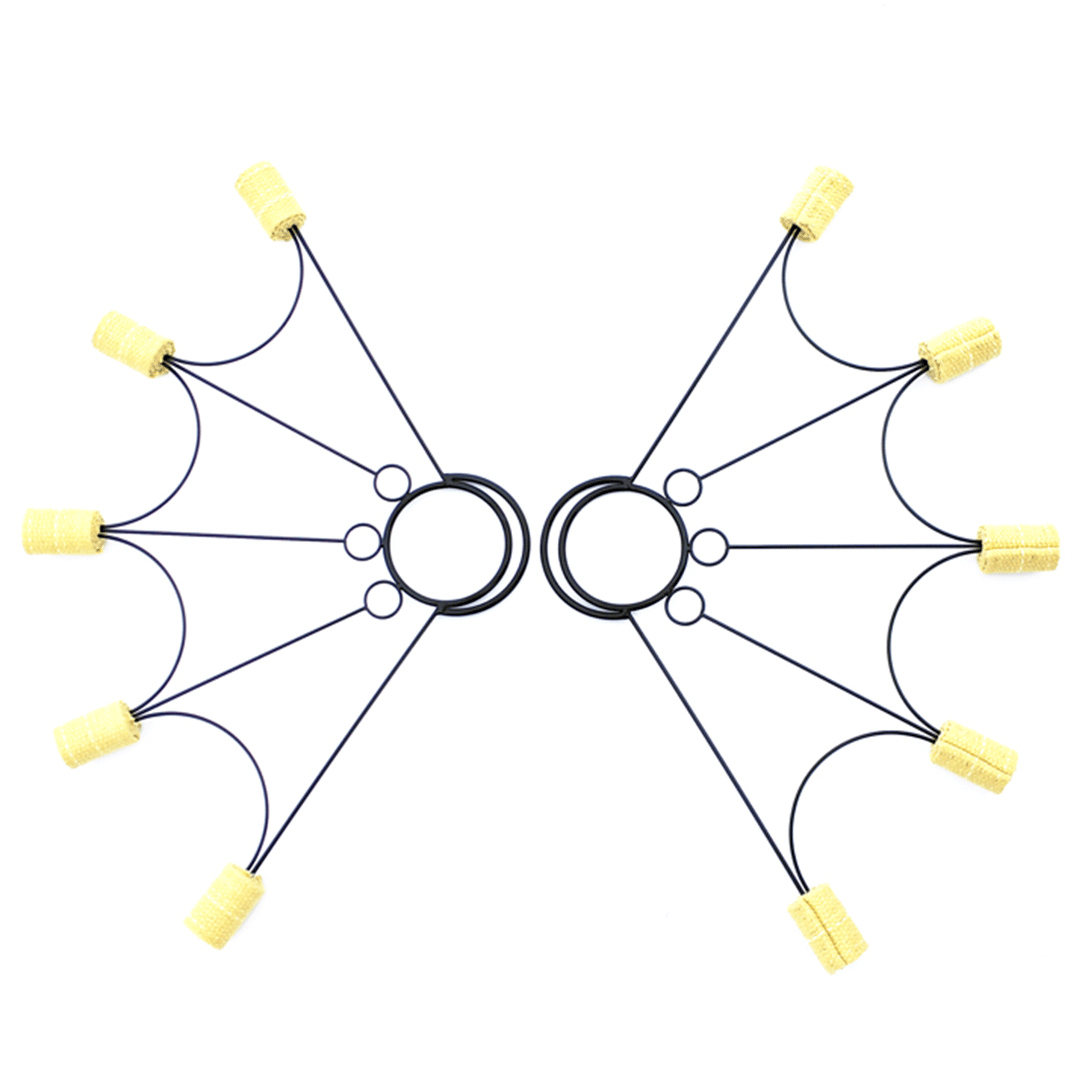 Abanicos de fuego Spider Fire Performance con 5 mechas Kevlar cosidas