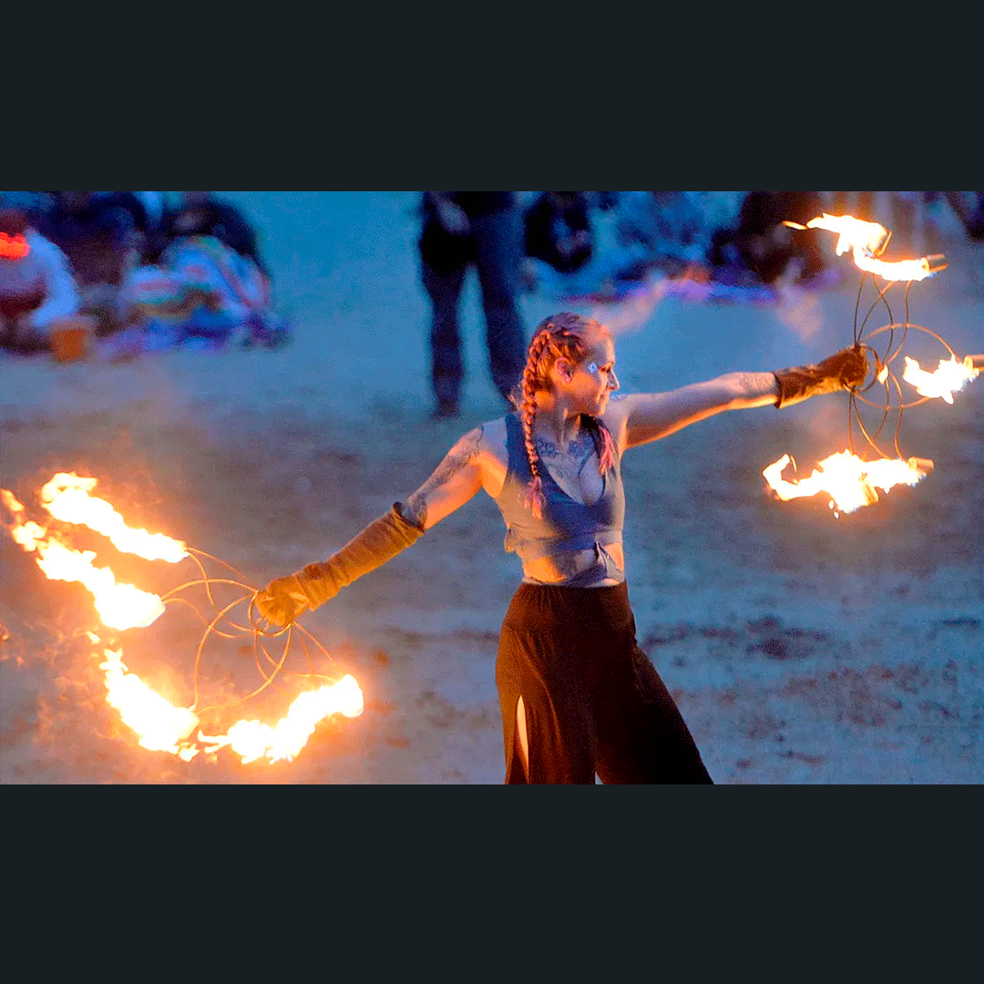 Abanicos de fuego de loto de 5 mechas, cosidos.