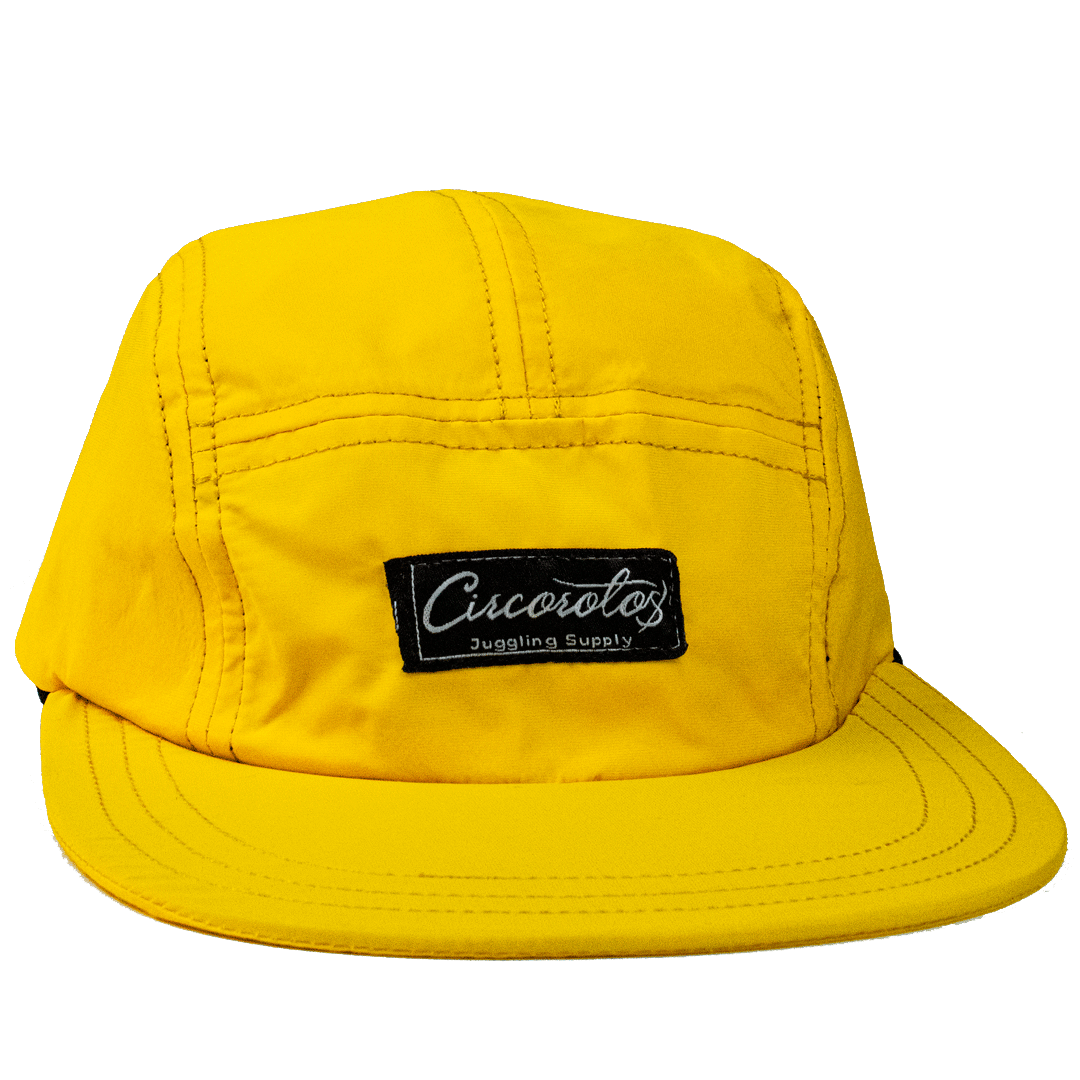 Gorra impermeable cinco paneles, amarillo.