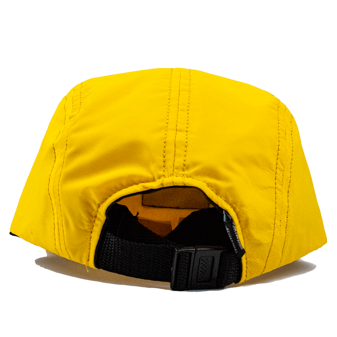 Gorra impermeable cinco paneles, amarillo.