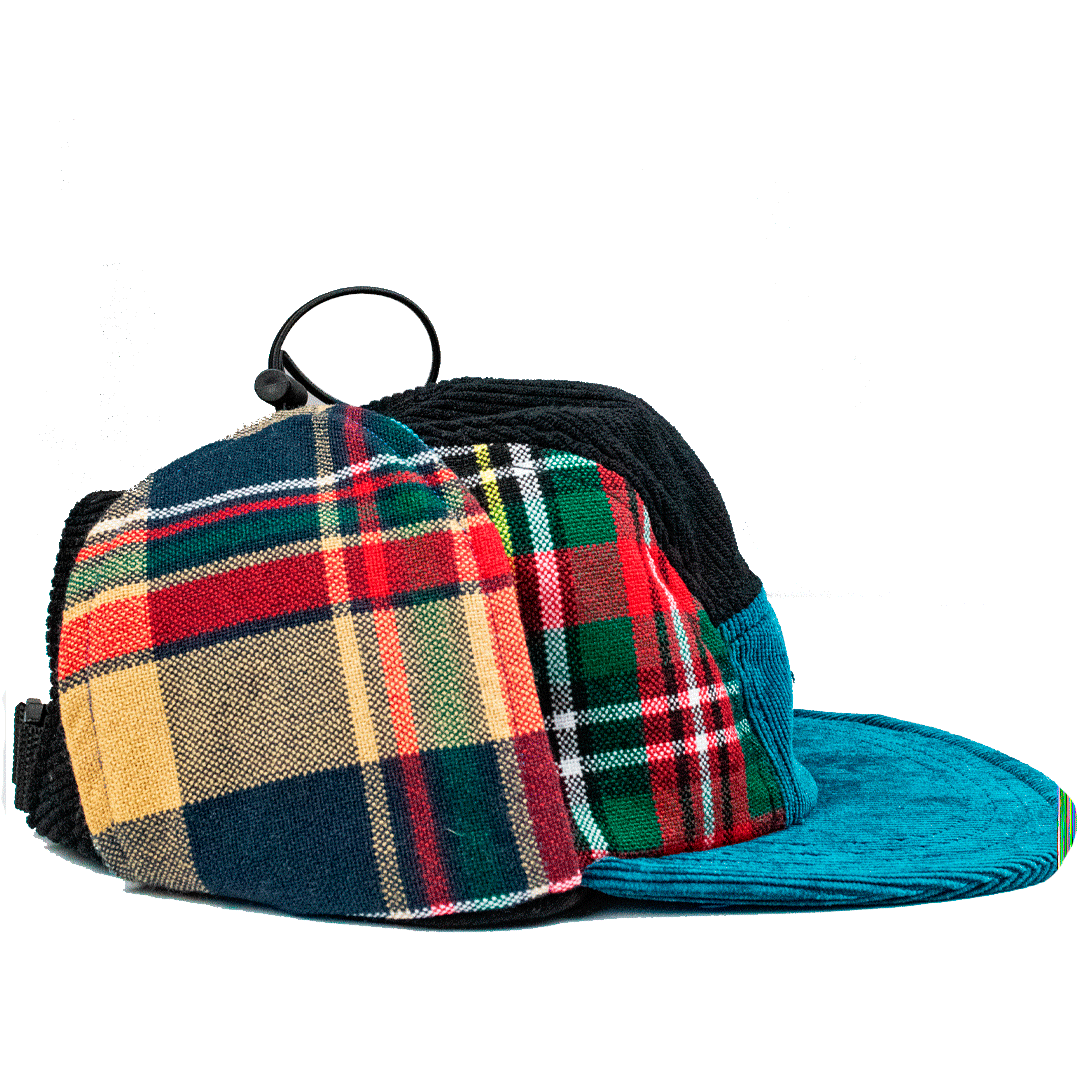 Gorra Woofy, tricolor en pana y paño.
